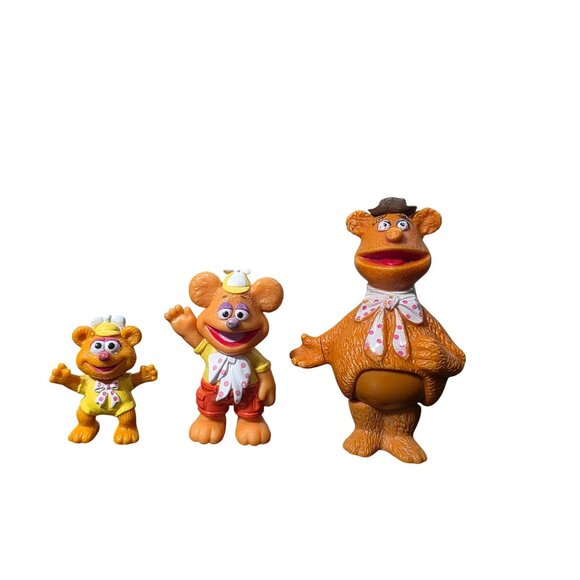 3 Vintage Fozzie Bear The Muppets Figures Toys - Picture 2 of 9